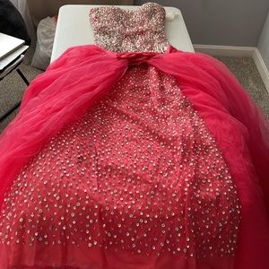 Fushia Sheri Hill Bow Prom Dress…Prom Season 😃 (with Puff detachable bow)